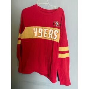 Hands High San Francisco 49ers Long Sleeve Stripe Tee — Red — Size XL